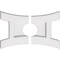 Ekena Millwork Haven Architectural Grade PVC Ceiling Medallion, 14"W x 9 3/8"H x 3"ID x 3"C x 1"P, Two-Piece CMP14X9HN2-03000 - alternate 1